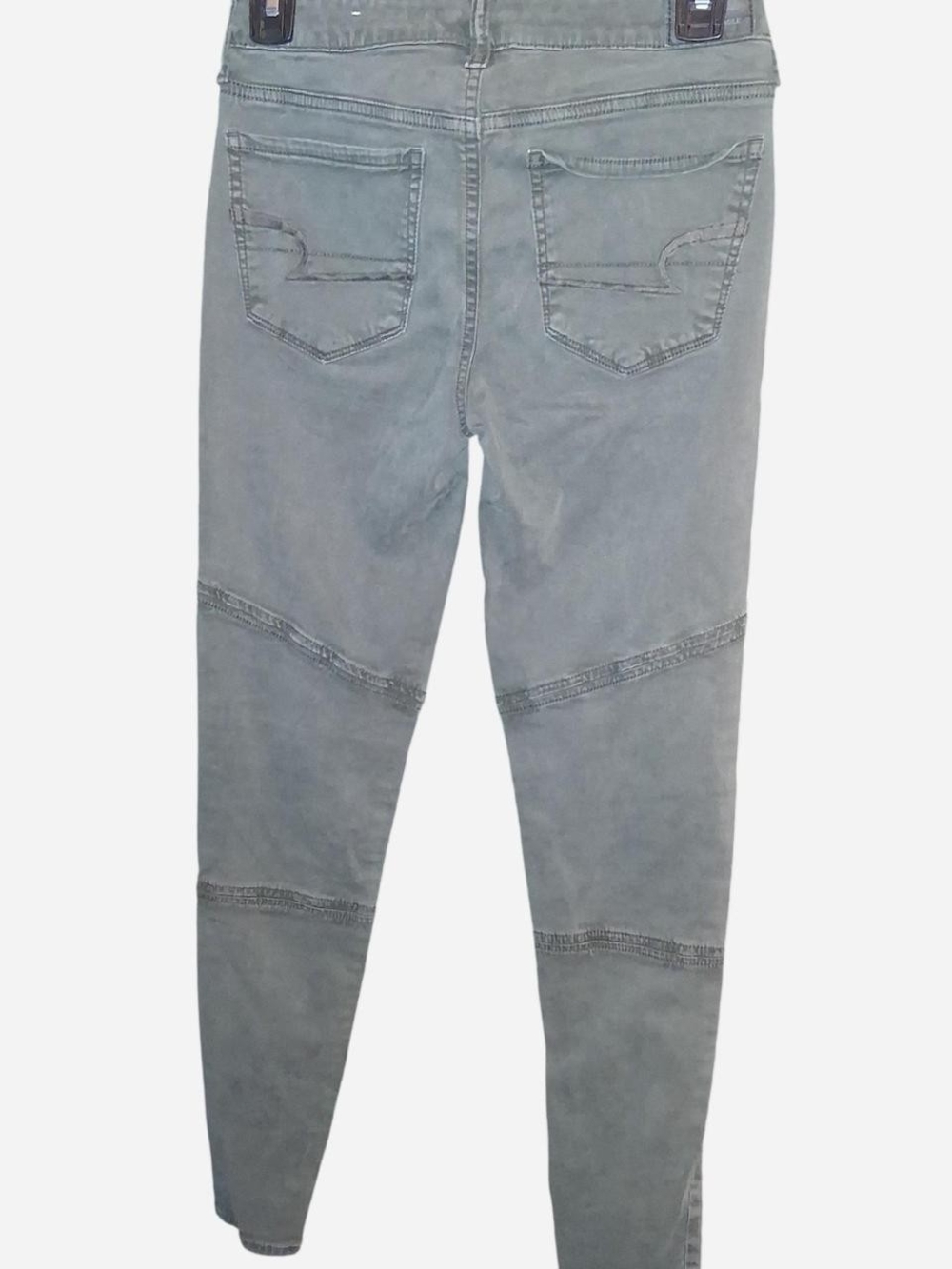 American Eagle Outfitters Women's Sage Green Utility Skinny Jeans - Picture 4 of 4